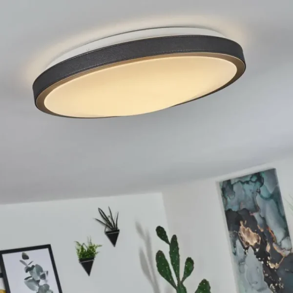 hofstein Plafonnier Kelva LED Vieux laiton, Noir, Blanc, 1 lumière* Lampes Modernes