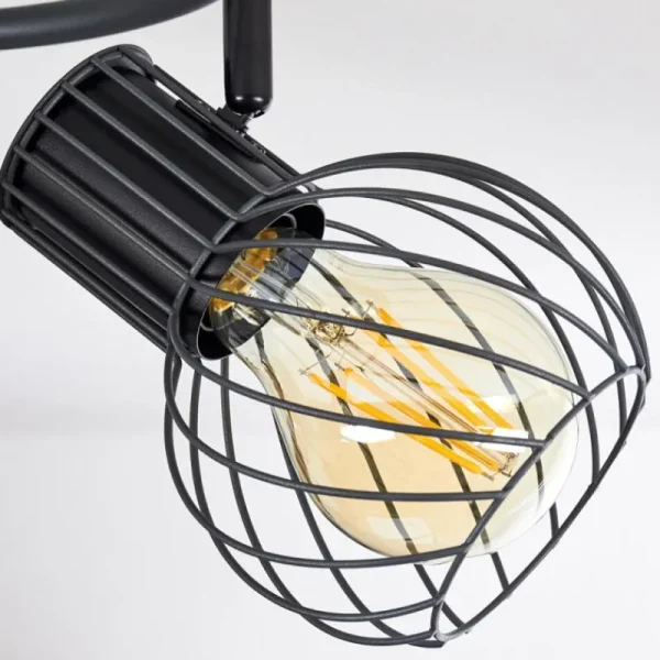 hofstein Plafonnier Kenia Gris, Noir, 3 lumières* Lampes Modernes