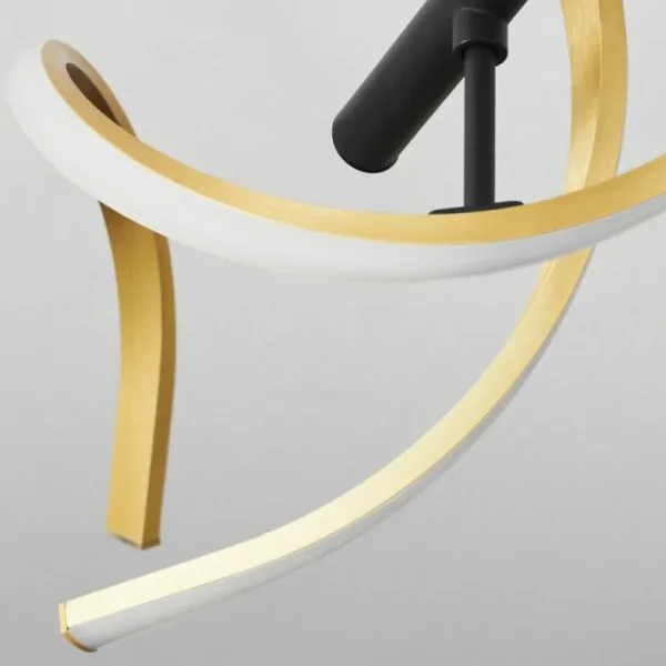hofstein Plafonnier Khovet LED Noir, 1 lumière* Lampes Modernes