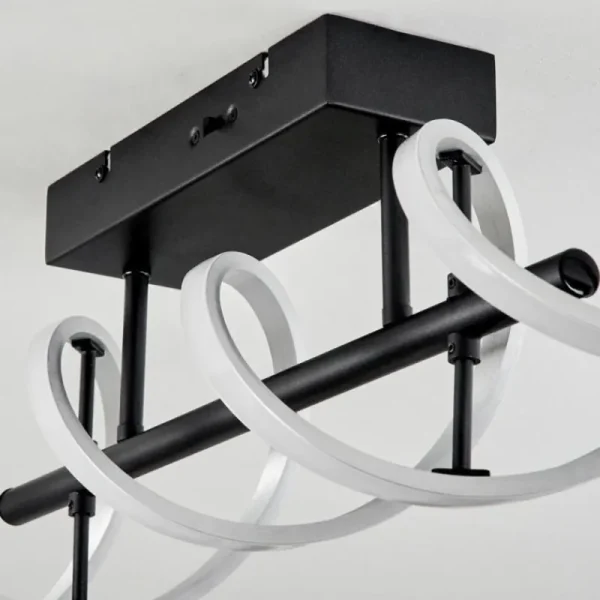 hofstein Plafonnier Khovet LED Noir, 1 lumière* Lampes Modernes