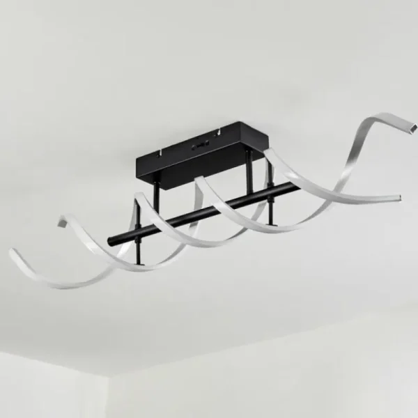 hofstein Plafonnier Khovet LED Noir, 1 lumière* Lampes Modernes