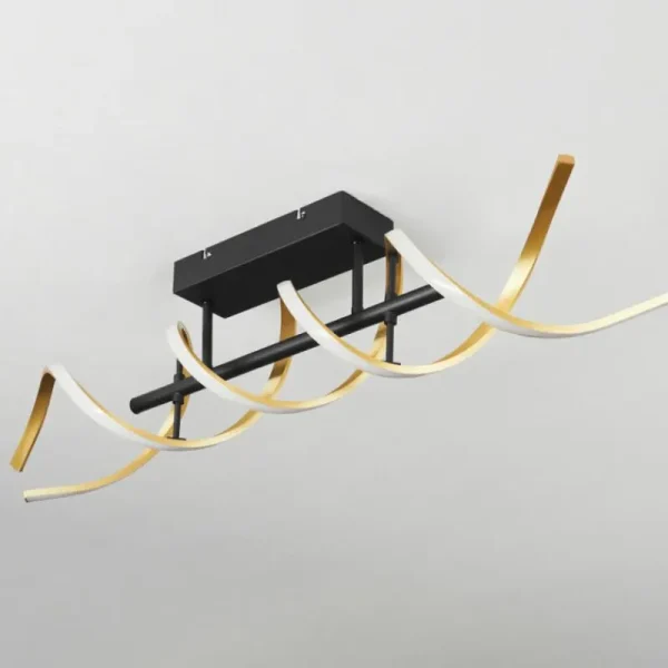 hofstein Plafonnier Khovet LED Noir, 1 lumière* Lampes Modernes