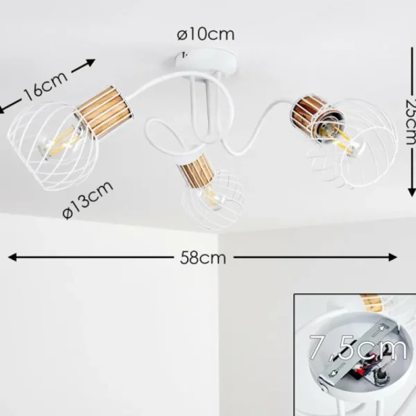hofstein Plafonnier Koler Blanc, 3 lumières* Lampes Modernes