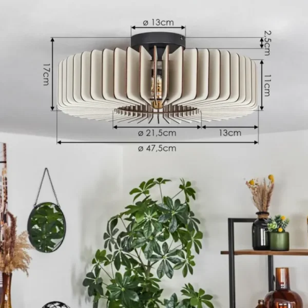 hofstein Plafonnier Konbongou Noir, 1 lumière* Lampes Modernes