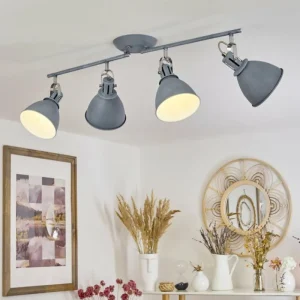 hofstein Plafonnier Koppom Bleu, Gris, 4 lumières* Lampes Modernes