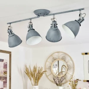 hofstein Plafonnier Koppom Bleu, Gris, 4 lumières* Lampes Modernes