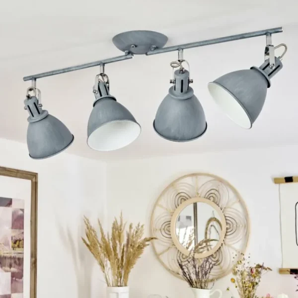 hofstein Plafonnier Koppom Bleu, Gris, 4 lumières* Lampes Modernes