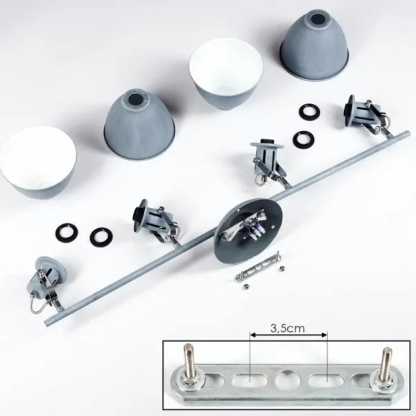 hofstein Plafonnier Koppom Bleu, Gris, 4 lumières* Lampes Modernes