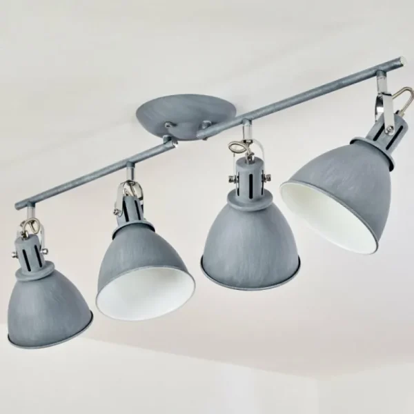 hofstein Plafonnier Koppom Bleu, Gris, 4 lumières* Lampes Modernes