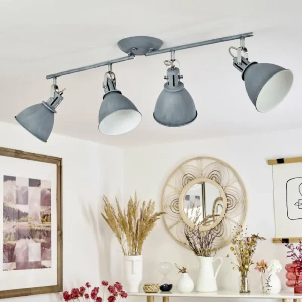 hofstein Plafonnier Koppom Bleu, Gris, 4 lumières* Lampes Modernes
