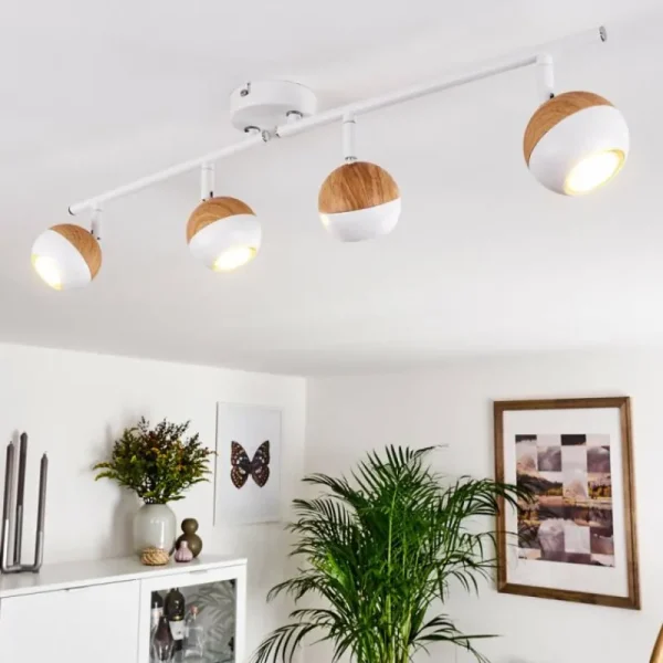 hofstein Plafonnier Kotaoa LED Blanc, 4 lumières* Lampes Modernes