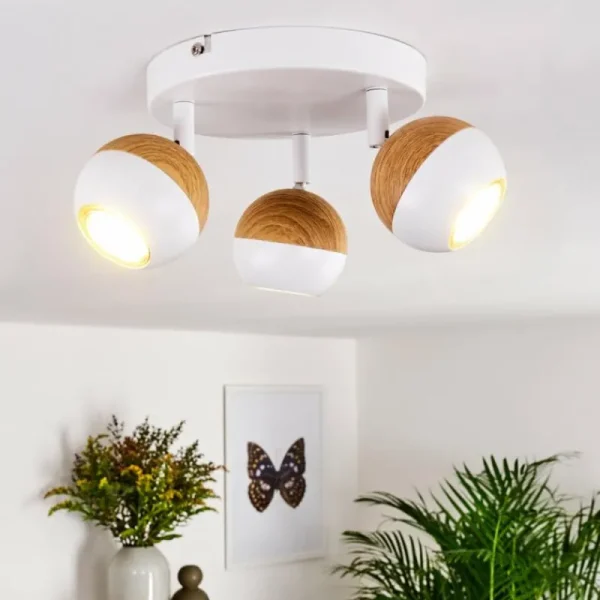 hofstein Plafonnier Kotaoa LED Blanc, 3 lumières* Lampes Modernes