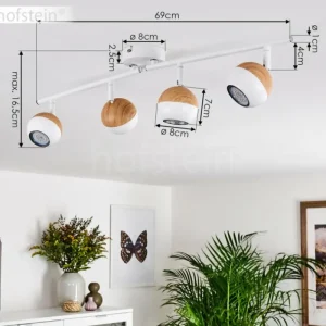 hofstein Plafonnier Kotaoa LED Blanc, 4 lumières* Lampes Modernes