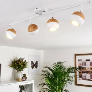 hofstein Plafonnier Kotaoa LED Blanc, 4 lumières* Lampes Modernes