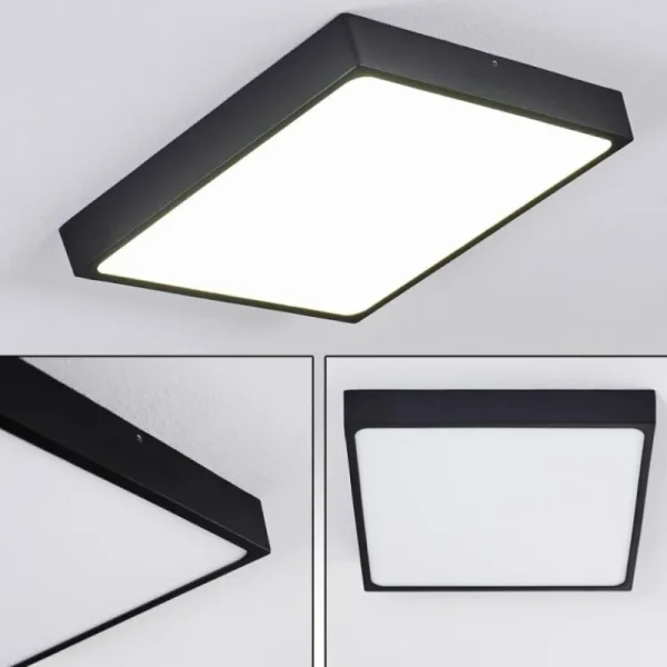 hofstein Plafonnier Kragos LED Noir, Blanc, 1 lumière* Lampes Modernes