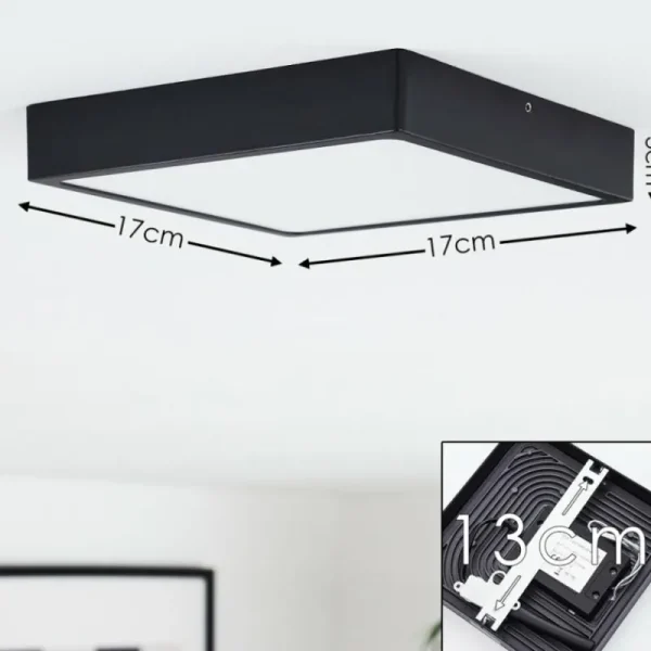 hofstein Plafonnier Kragos LED Noir, Blanc, 1 lumière* Lampes Modernes