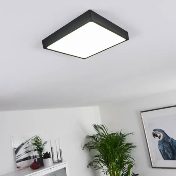 hofstein Plafonnier Kragos LED Noir, Blanc, 1 lumière* Lampes Modernes