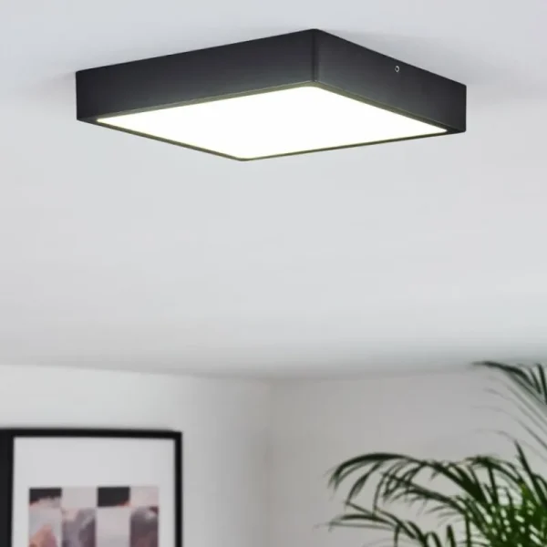 hofstein Plafonnier Kragos LED Noir, Blanc, 1 lumière* Lampes Modernes