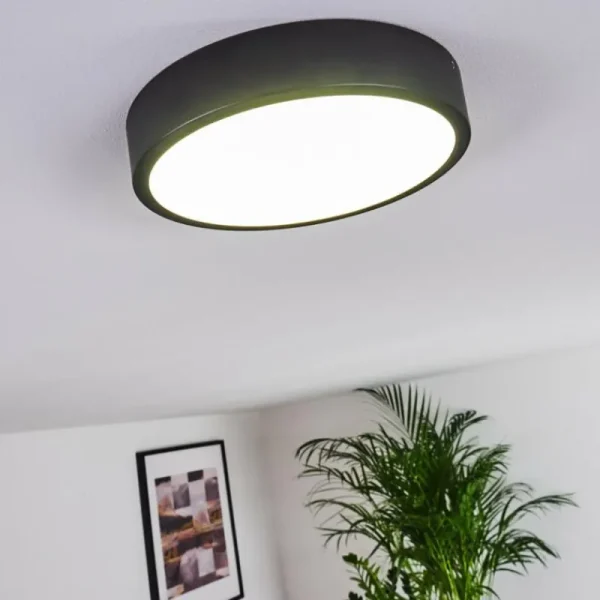 hofstein Plafonnier Kragos LED Noir, 1 lumière* Lampes Modernes