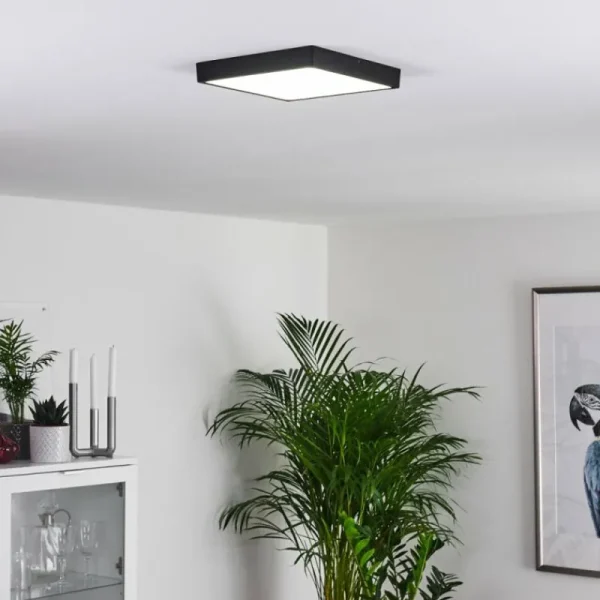 hofstein Plafonnier Kragos LED Noir, Blanc, 1 lumière* Lampes Modernes