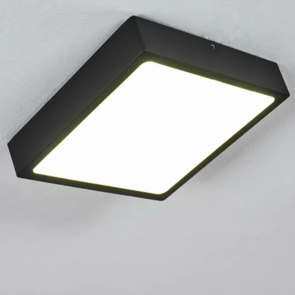 hofstein Plafonnier Kragos LED Noir, 1 lumière* Lampes Modernes