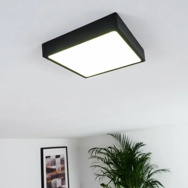 hofstein Plafonnier Kragos LED Noir, Blanc, 1 lumière* Lampes Modernes
