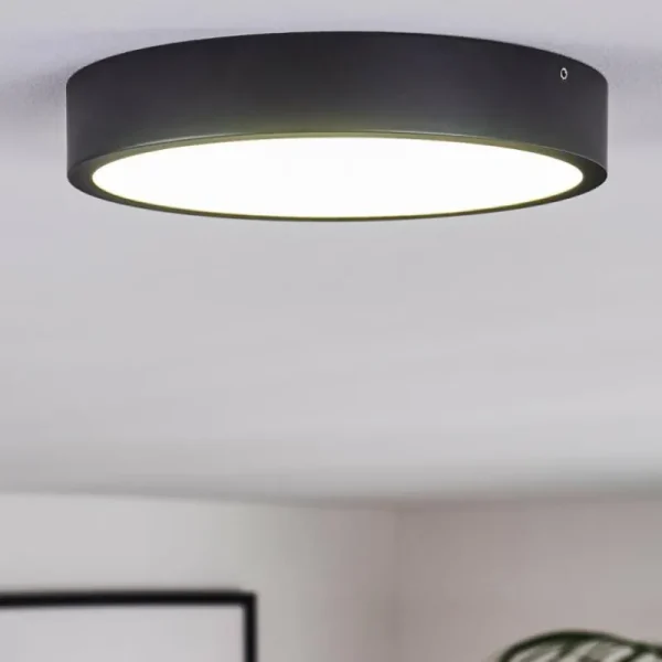 hofstein Plafonnier Kragos LED Noir, 1 lumière* Lampes Modernes