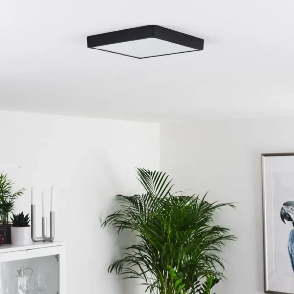 hofstein Plafonnier Kragos LED Noir, Blanc, 1 lumière* Lampes Modernes