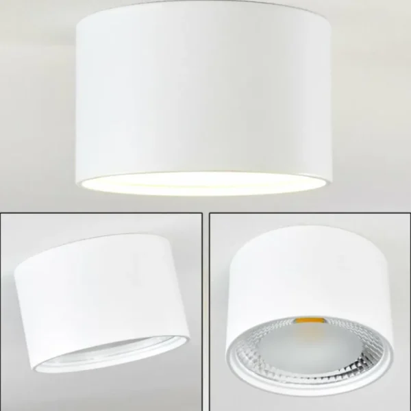 hofstein Plafonnier Kristallo LED Blanc, 1 lumière* Lampes En Verre