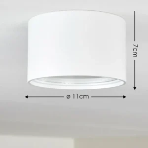 hofstein Plafonnier Kristallo LED Blanc, 1 lumière* Lampes En Verre