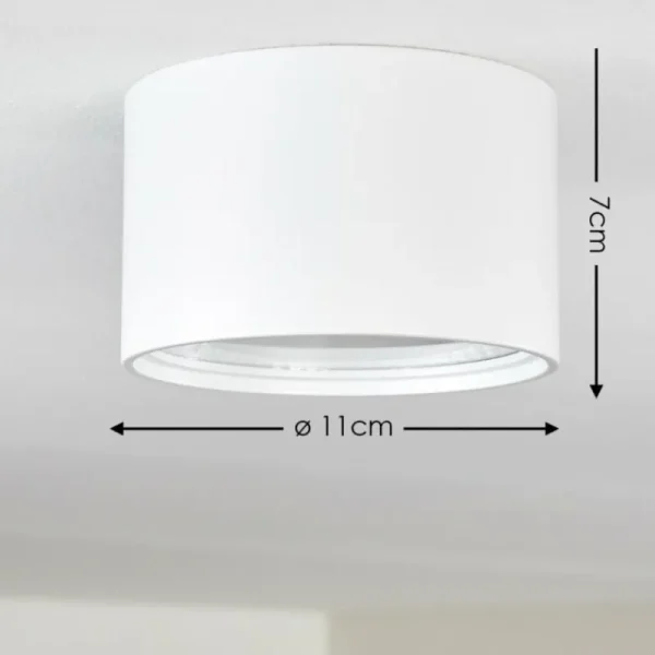 hofstein Plafonnier Kristallo LED Blanc, 1 lumière* Lampes En Verre