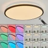 hofstein Plafonnier Kroch LED Blanc, 1 lumière, Télécommandes, Changeur de couleurs* Lampes Modernes