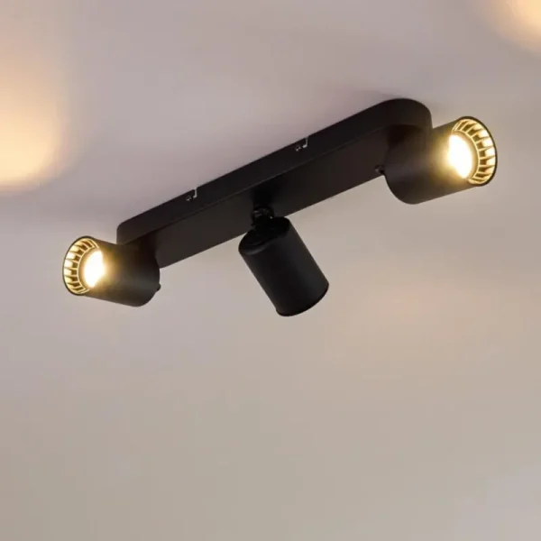 hofstein Plafonnier Kullaberg Noir, 3 lumières* Lampes Modernes