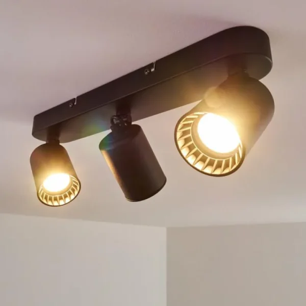 hofstein Plafonnier Kullaberg Noir, 3 lumières* Lampes Modernes