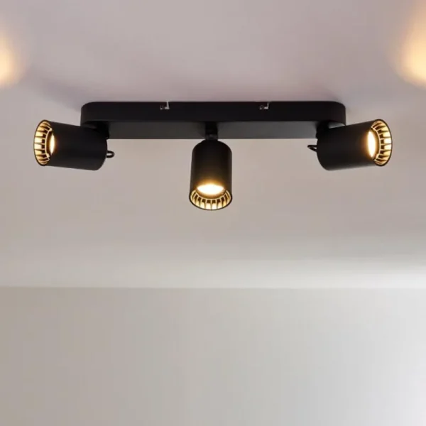hofstein Plafonnier Kullaberg Noir, 3 lumières* Lampes Modernes