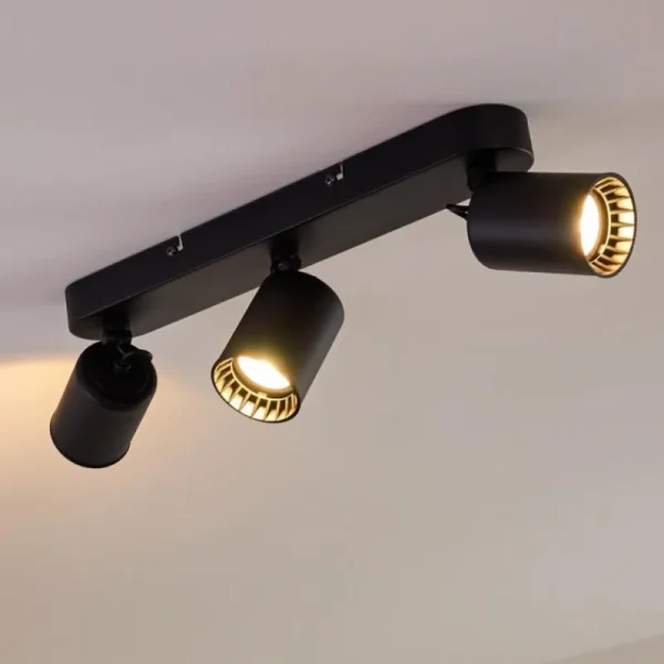 hofstein Plafonnier Kullaberg Noir, 3 lumières* Lampes Modernes