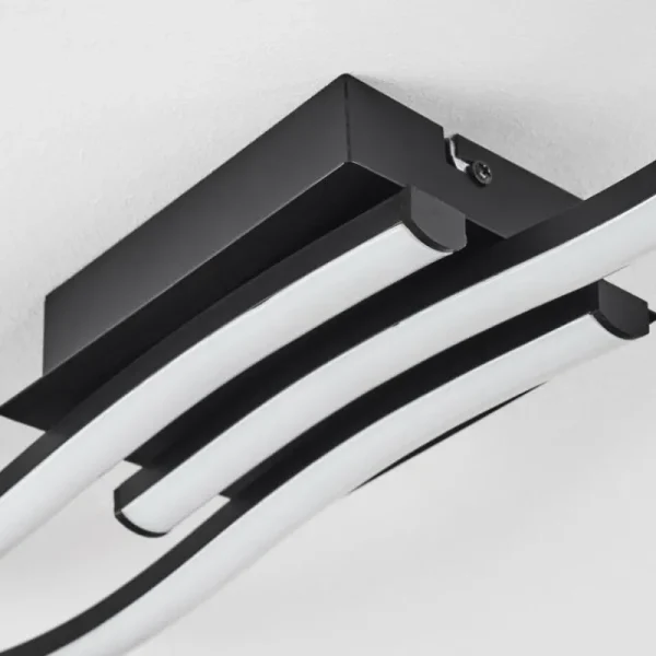 hofstein Plafonnier Kumahu LED Noir, 1 lumière* Lampes Modernes