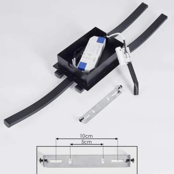 hofstein Plafonnier Kumahu LED Noir, 1 lumière* Lampes Modernes