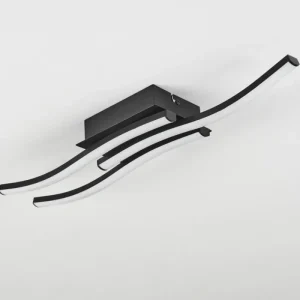 hofstein Plafonnier Kumahu LED Noir, 1 lumière* Lampes Modernes