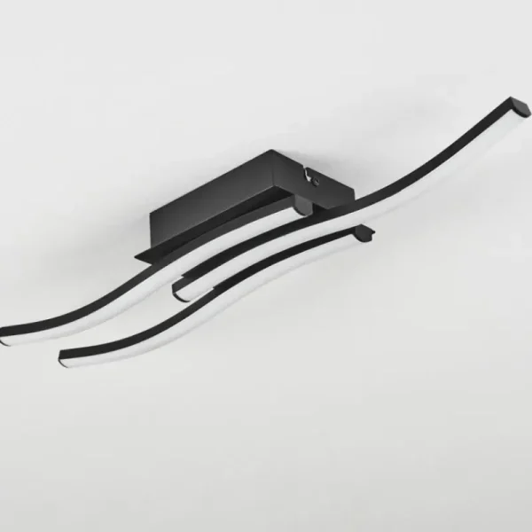 hofstein Plafonnier Kumahu LED Noir, 1 lumière* Lampes Modernes
