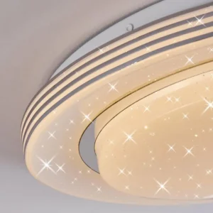 hofstein Plafonnier Laganadi LED Blanc, 1 lumière, Télécommandes* Lampes Modernes