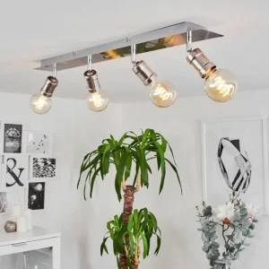hofstein Plafonnier Lagunita Chrome, Nickel mat, 4 lumières* Lampes Modernes