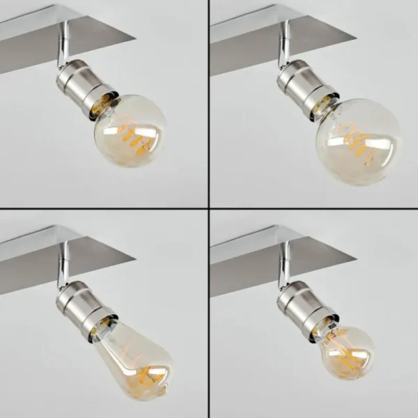 hofstein Plafonnier Lagunita Chrome, Nickel mat, 4 lumières* Lampes Modernes