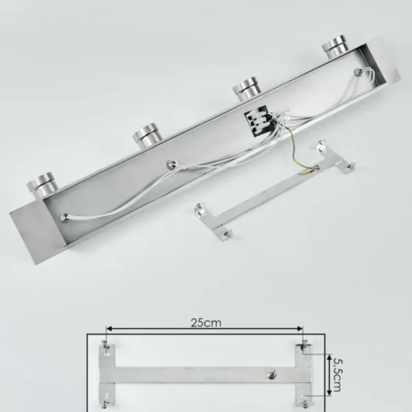 hofstein Plafonnier Lagunita Chrome, Nickel mat, 4 lumières* Lampes Modernes