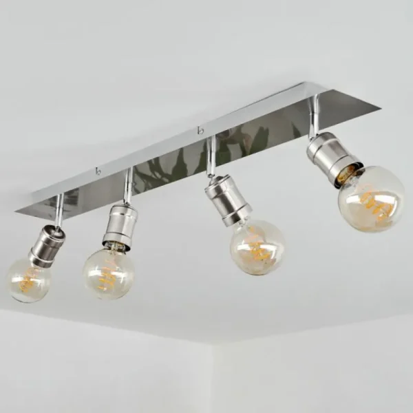 hofstein Plafonnier Lagunita Chrome, Nickel mat, 4 lumières* Lampes Modernes