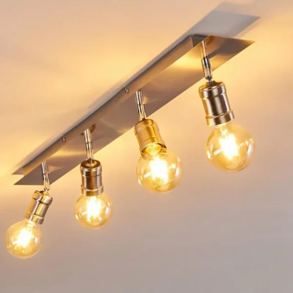 hofstein Plafonnier Lagunita Nickel mat, 4 lumières* Lampes Modernes