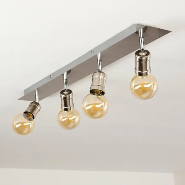hofstein Plafonnier Lagunita Nickel mat, 4 lumières* Lampes Modernes