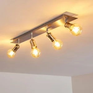 hofstein Plafonnier Lagunita Nickel mat, 4 lumières* Lampes Modernes