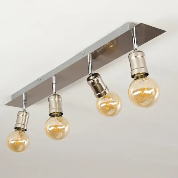 hofstein Plafonnier Lagunita Nickel mat, 4 lumières* Lampes Modernes