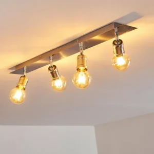 hofstein Plafonnier Lagunita Nickel mat, 4 lumières* Lampes Modernes